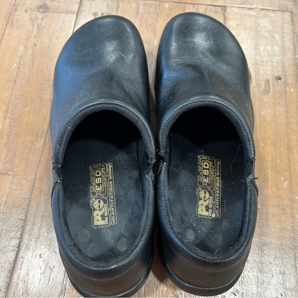 Timberland PRO Shoes Womens 8 M Newbury Safety Toe Slip On Clogs work shoe Black - Picture 6 of 11